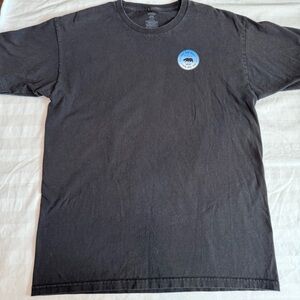 Vans Black Short Sleeve Tee with “Off the Wall” CA Bear Graphic, Size Large